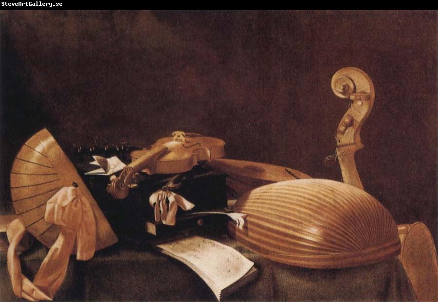 Evaristo Baschenis Still Life with Musical Instruments